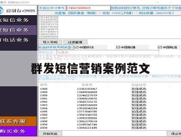群发短信营销案例范文