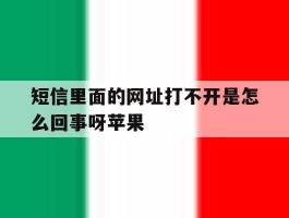 短信里面的网址打不开是怎么回事呀苹果