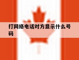 打网络电话对方显示什么号码