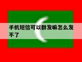 手机短信可以群发嘛怎么发不了
