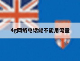 4g网络电话能不能用流量