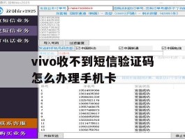 vivo收不到短信验证码怎么办理手机卡