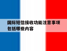 国际短信接收功能注意事项包括哪些内容