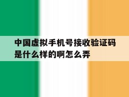 中国虚拟手机号接收验证码是什么样的啊怎么弄