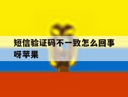 短信验证码不一致怎么回事呀苹果