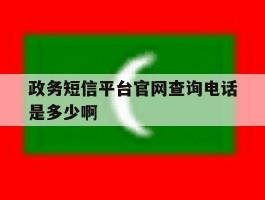 政务短信平台官网查询电话是多少啊