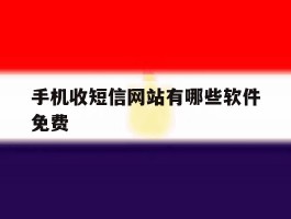 手机收短信网站有哪些软件免费