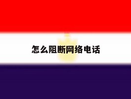 怎么阻断网络电话