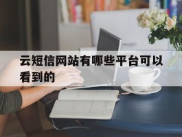 云短信网站有哪些平台可以看到的