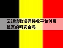 云短信验证码接收平台付费是真的吗安全吗
