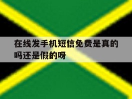 在线发手机短信免费是真的吗还是假的呀