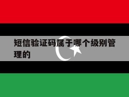 短信验证码属于哪个级别管理的