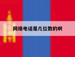 网络电话是几位数的啊