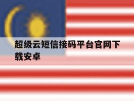 超级云短信接码平台官网下载安卓