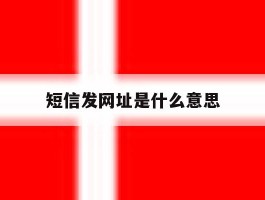 短信发网址是什么意思