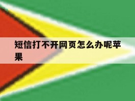 短信打不开网页怎么办呢苹果