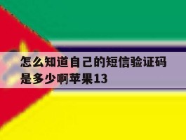 怎么知道自己的短信验证码是多少啊苹果13
