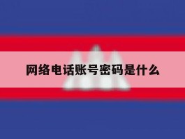网络电话账号密码是什么