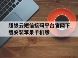 超级云短信接码平台官网下载安装苹果手机版