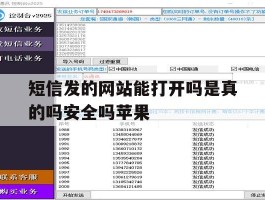 短信发的网站能打开吗是真的吗安全吗苹果