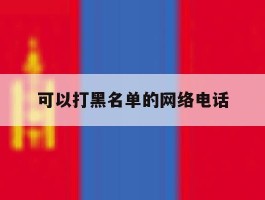 可以打黑名单的网络电话