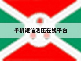 手机短信测压在线平台