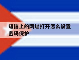 短信上的网址打开怎么设置密码保护