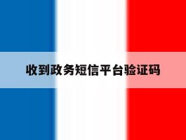 收到政务短信平台验证码
