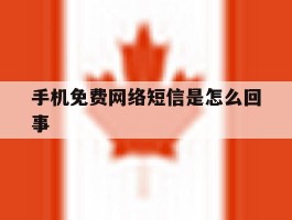 手机免费网络短信是怎么回事