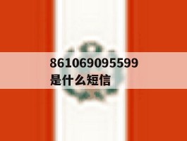 861069095599是什么短信