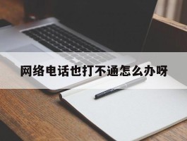 网络电话也打不通怎么办呀