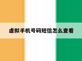 虚拟手机号码短信怎么查看