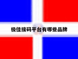 极佳接码平台有哪些品牌