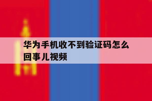 华为手机收不到验证码怎么回事儿视频 华为手机收不到验证码怎么回事儿视频