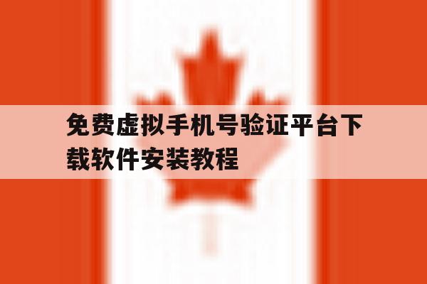 免费虚拟手机号验证平台下载软件安装教程 免费虚拟手机号验证平台下载软件安装教程