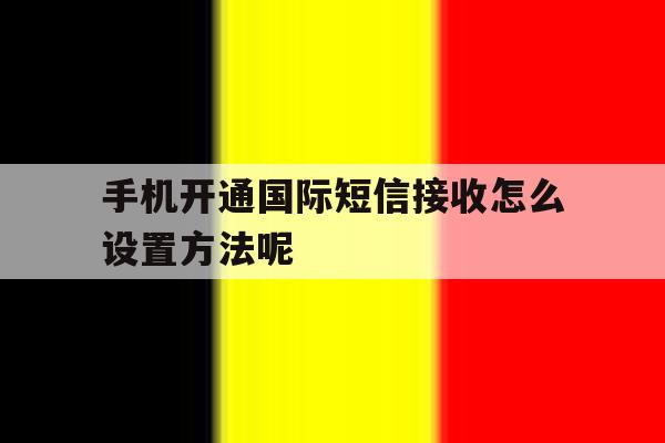 手机开通国际短信接收怎么设置方法呢 手机开通国际短信接收怎么设置方法呢