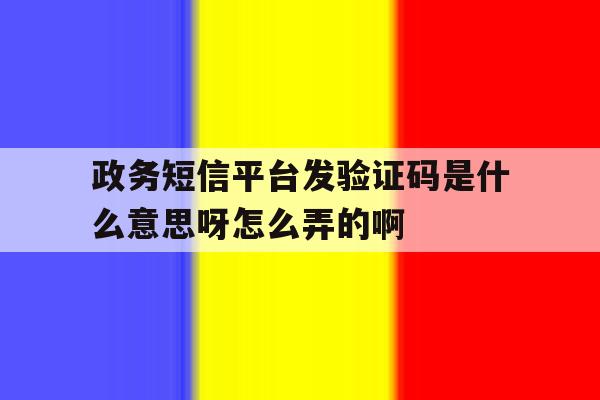 政务短信平台发验证码是什么意思呀怎么弄的啊 政务短信平台发验证码是什么意思呀怎么弄的啊