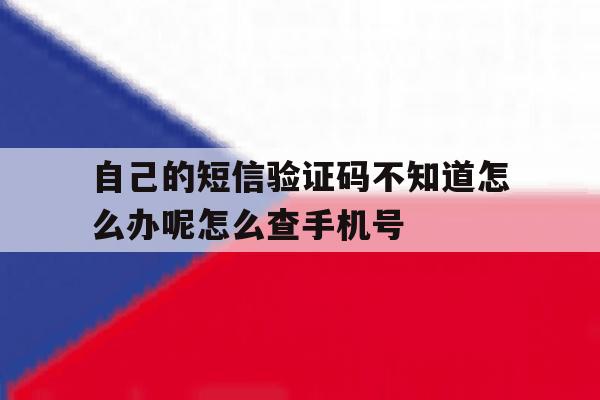自己的短信验证码不知道怎么办呢怎么查手机号 自己的短信验证码不知道怎么办呢怎么查手机号