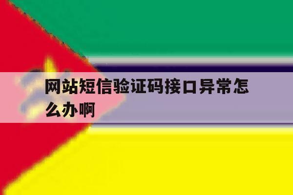 网站短信验证码接口异常怎么办啊 网站短信验证码接口异常怎么办啊