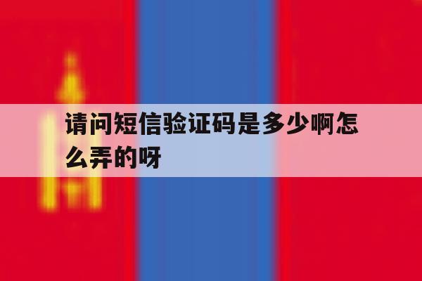 请问短信验证码是多少啊怎么弄的呀 请问短信验证码是多少啊怎么弄的呀