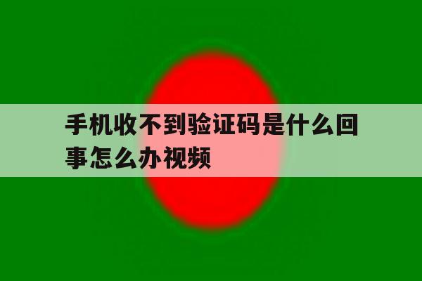 手机收不到验证码是什么回事怎么办视频 手机收不到验证码是什么回事怎么办视频