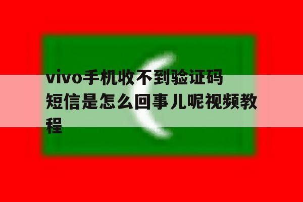 vivo手机收不到验证码短信是怎么回事儿呢视频教程 vivo手机收不到验证码短信是怎么回事儿呢视频教程