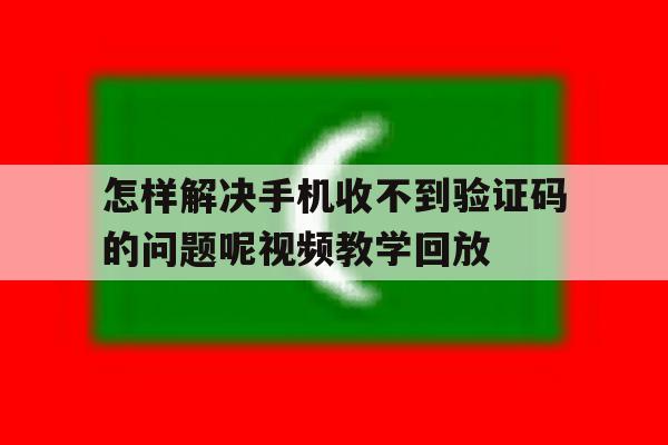 怎样解决手机收不到验证码的问题呢视频教学回放 怎样解决手机收不到验证码的问题呢视频教学回放