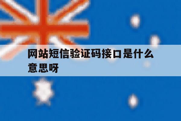 网站短信验证码接口是什么意思呀 网站短信验证码接口是什么意思呀