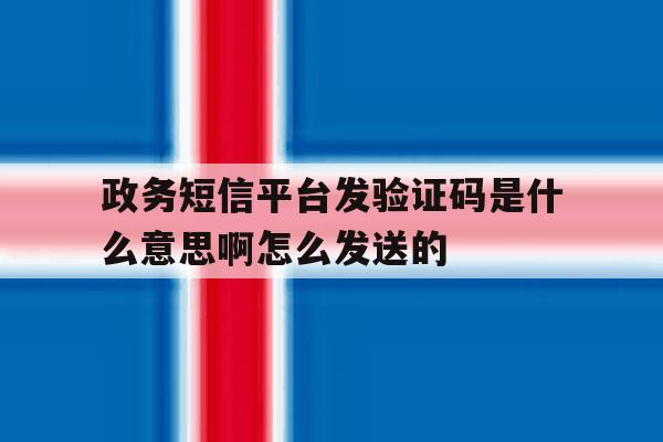 政务短信平台发验证码是什么意思啊怎么发送的 政务短信平台发验证码是什么意思啊怎么发送的