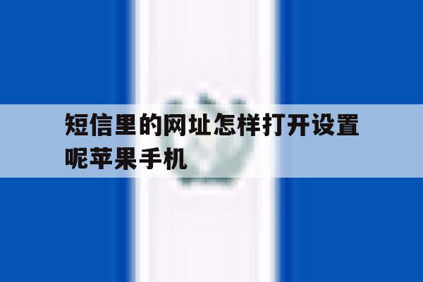 短信里的网址怎样打开设置呢苹果手机 短信里的网址怎样打开设置呢苹果手机