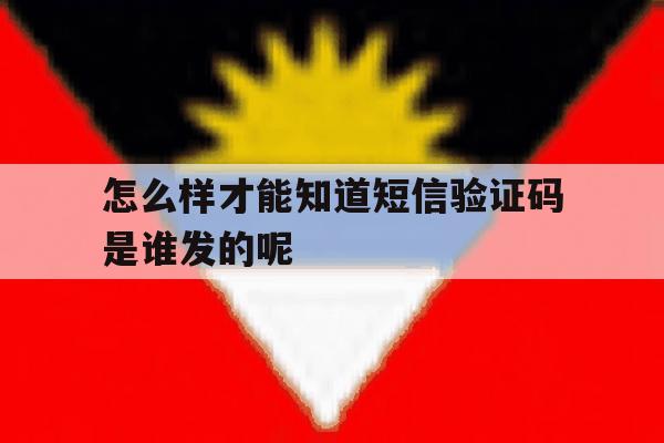 怎么样才能知道短信验证码是谁发的呢 怎么样才能知道短信验证码是谁发的呢