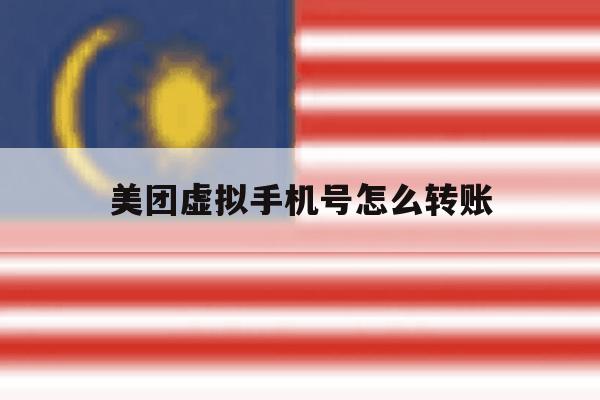 美团虚拟手机号怎么转账 美团虚拟手机号怎么转账