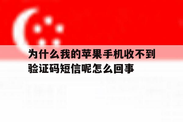 为什么我的苹果手机收不到验证码短信呢怎么回事 为什么我的苹果手机收不到验证码短信呢怎么回事