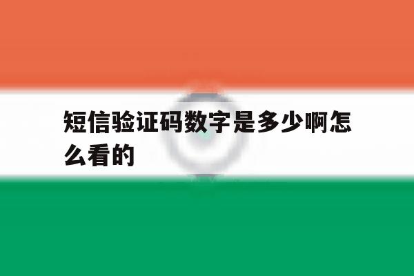 短信验证码数字是多少啊怎么看的 短信验证码数字是多少啊怎么看的